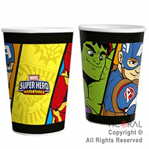 SUPER HEROES VASO x 8